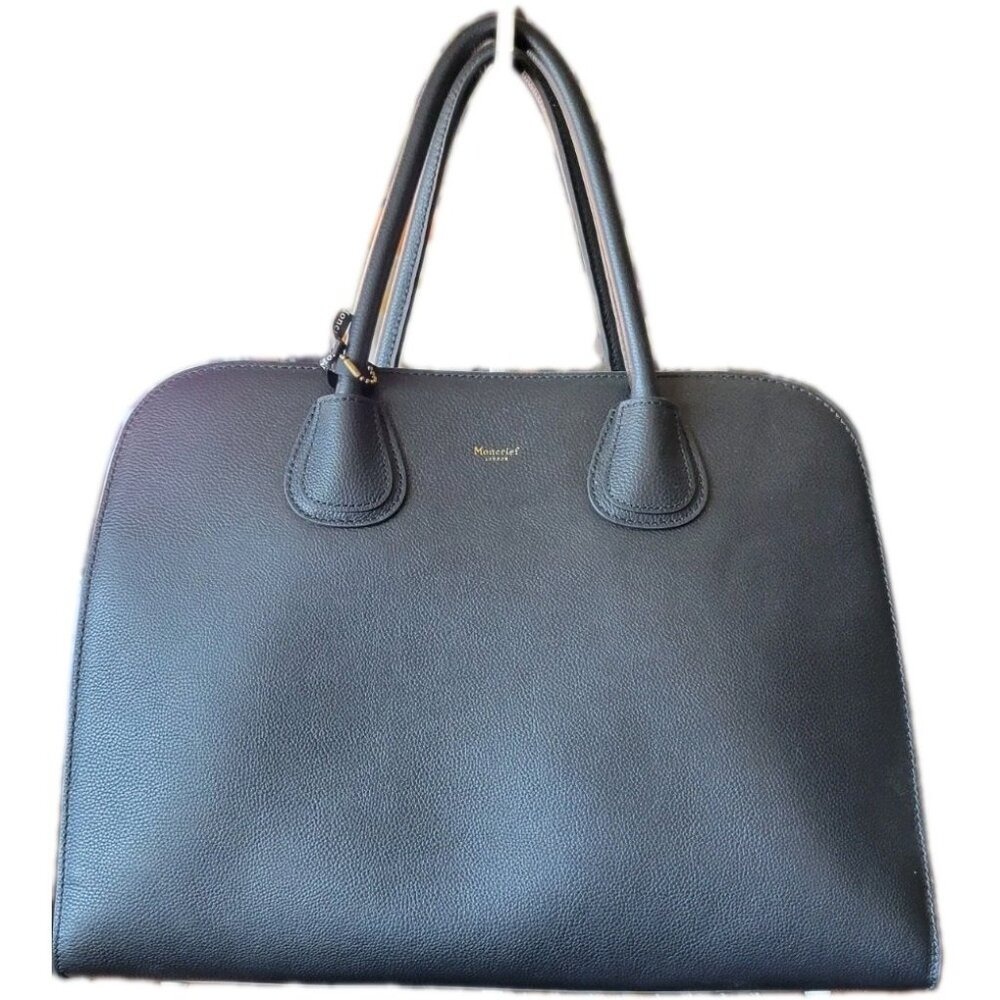 Moncrief London Robbie Satchel Womens OS Black New Pebbled Leather Bag